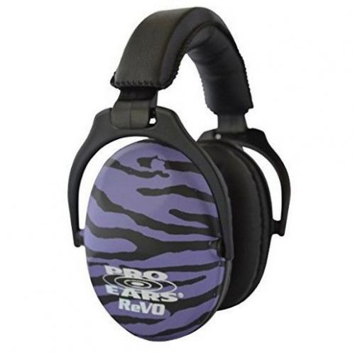 Pro ears pe26uy022z passive revo ear muffs 25 dbs nrr - purple zebra for sale