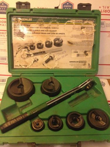 Greenlee slugbuster 7238sb 1/2&#034;-2&#034; wratcheting knockout punch set as is #4562 for sale