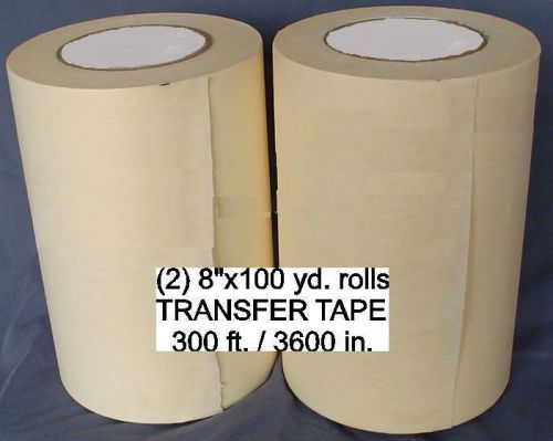 2 rolls 8&#034; APPLICATION TRANSFER Paper TAPE 300&#039; rolls for Vinyl Cutter PLOTTER