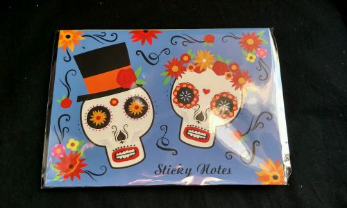 Galison Brand Sticky Note Gift Set - Skulls Day of the Dead-  New