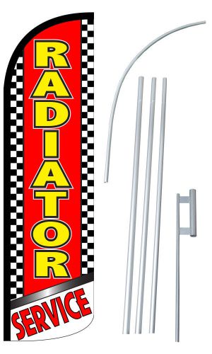 Radiator Service Extra Wide Windless Swooper Flag Jumbo Banner Pole /Spike