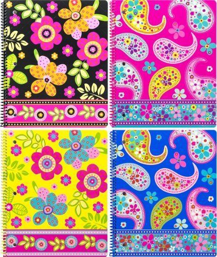 Continental Accessory Corp. One Subject Notebook, Boho Boutique, 80 sheets,