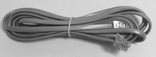New 7&#039; silver satin 4 pin line cord for nortel norstar meridian phone for sale