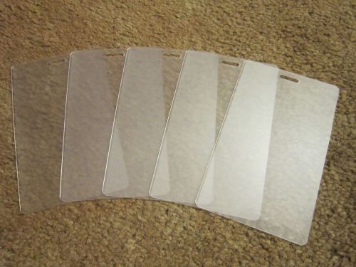 NEW! lot of 5 clear LAMINATING POUCHES sleeve 4 3/4 x 3 inches ID tag card badge