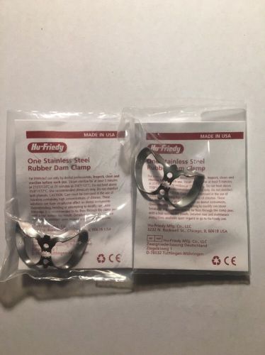 Hu  Friedy Clamp, Rubber Dam # 9S, Satin Steel RDCM9S, 2Units