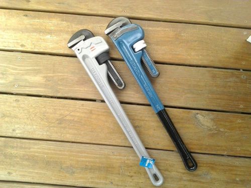 MAXPOWER 24&#034; Aluminum &amp; 24&#034;  RIDGID pipe wrench