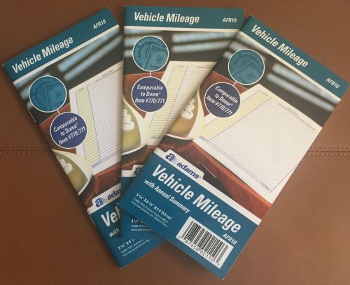 LOT OF THREE AFR10 ADAMS Vehicle Mileage with annual summary [32 pages each]