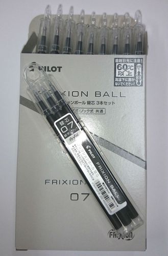 30pcs Pilot FriXion Refills 0.7mm Roller pen with plastic case Black  Erasable