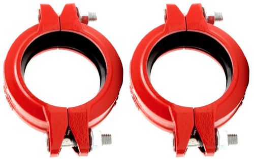 &#034;Grinnell&#034; 705 Flexible Fire Sprinkler Painted Grooved Couplings (2-1/2&#034;) 2-Pack