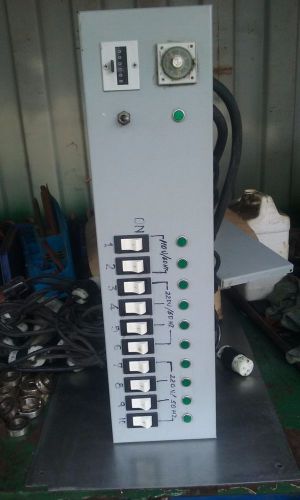ELECTRICAL CONTROL BOX WITH AC/DC VOLT CONVERTER WITH 8 OUTLETS WITH  ONRON TIME
