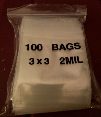 3x3 inch plastic zip lock bags 100 count
