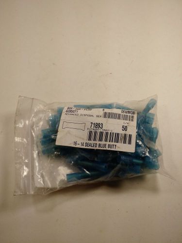 LOT OF 50 IMPERIAL 71893 16-14 SEALED BUTT CONNECTOR, BLUE