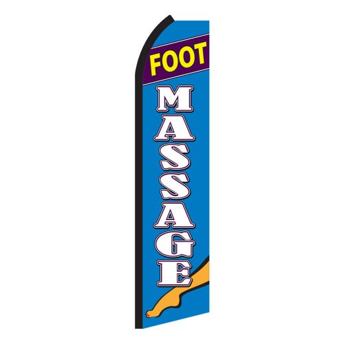 Foot Massage business sign Swooper flag 15ft Feather Banner made USA