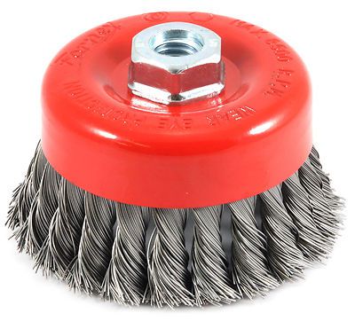 Forney industries 72753 cup angle grinder wire brush-4&#034; knotted cup brush for sale