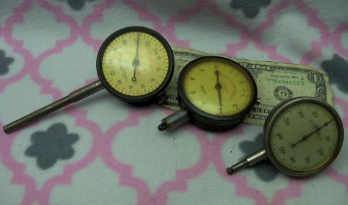 Lot 3 Vintage Dial Gages Arnold Flint Mich  BC Ames Federal Machinist