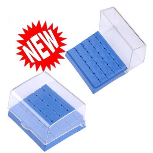 24 Holes Dental Diamond High Speed Handpiece Burs Drill Holder Box Case