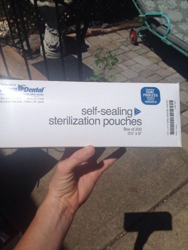 Benco dental self sealing sterilization pouches 3 1/2 x 9&#034;  box of 200 for sale