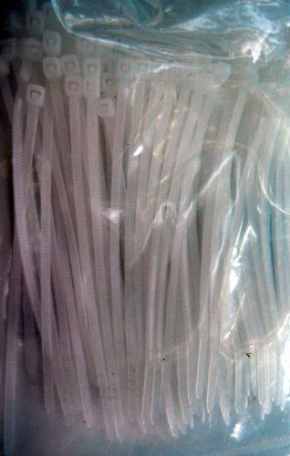 100 2&#034; inch 18 lbs. white cable wire zip nylon plastic cord ties tie-wrap for sale