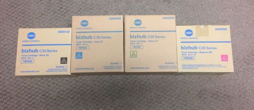 Genuine Konica BizHub C35 Color Toner Set KYMC New! TNP22 Black