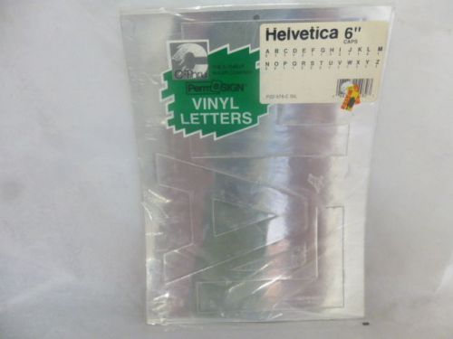 Perm a Sign Vinyl Letters Helvetica 6 &#034; P22-576-Sil Silver Capitals NEW