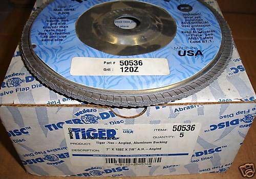 7&#034; Weiler 50536 Layered Flap Disc 120 Grit $21 Sanding