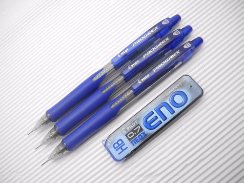 5pcs Blue barrel Pilot PROGREX H-127  0.7mm mechanical pencil free leads(Japan