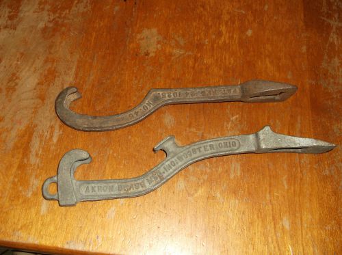 The akron brass mfg. co fire hydrant hose wrenches no. 10 &amp; no. 45 for sale