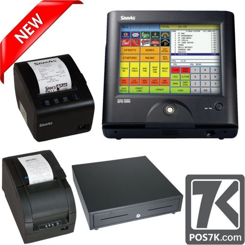 Sam4s sps-2000 pos terminal cash register, receipt printer, kitchen printer, dra for sale