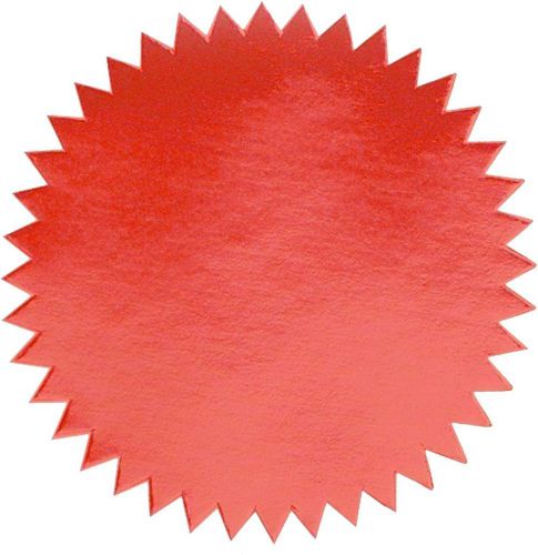 Shiny Red Foil Seal Labels for Awards, Certificates, Pack of 100, 2&#034; diameter