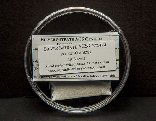 Silver nitrate 99.9% reagent acs crystal  10 grams  free shipping! for sale