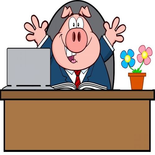 30 Custom Happy Boss Pig Personalized Address Labels
