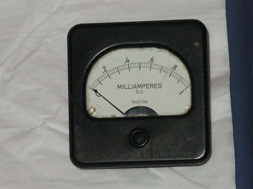 Weston Model 301 DC Milliamperes Analog Panel Meter 0 - 1  Steampunk