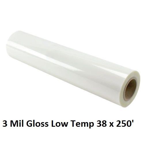 3mil Gloss UV Laminating Film 38&#034; x 250 Feet Low Temp Sentinel New