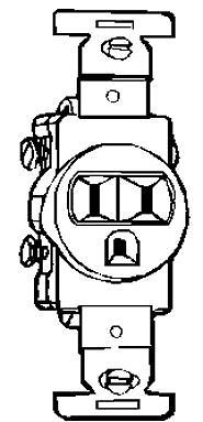 RECEPT,SINGLE,15A/125V,WHITE