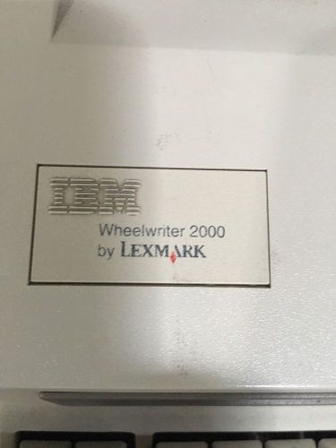 IBM Selectric System 2000 Wheelwriter Typewriter 6747/6747-2