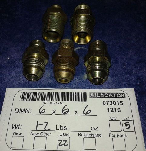 Lot of 5 mixed half union hydraulic fittings for sale