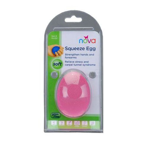Hand Squeeze Egg, Soft, Pink, Free Shipping, No Tax, #PA-E01