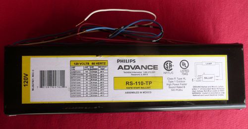 New philips advance rs-110-tp rapid start  ballast, 781087227824, class p for sale