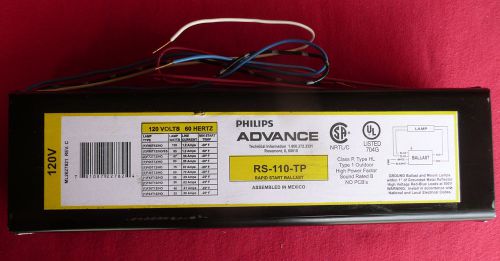 NEW Philips Advance RS-110-TP Rapid Start  Ballast, 781087227824, Class P