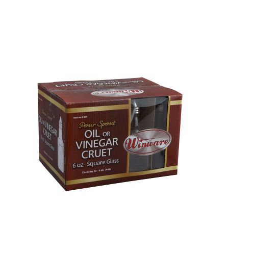 Winco G-304, 6-Ounce Glass Oil or Vinegar Cruet, 1 Dozen