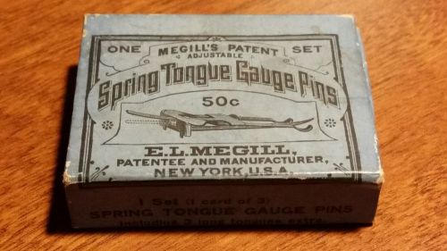 Megill&#039;s Patented Spring Tongue Gauge Pins Letterpress Printing Press 1871