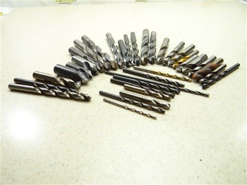 LOT OF 35 HSS DRILLS1/8&#034; TO 39/64&#034; UB PTD USA
