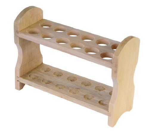 American educational 7-1409 wooden 2 rows test tube rack, 12 tube for sale