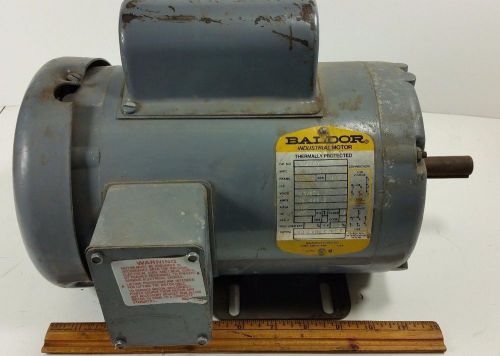 Baldor Industrial Motor, single phase, 1 HP, 115/230 volts - used
