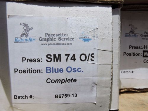 Heidelberg 74 SM O/S Blue Osc Complete Roller Pacesetter for Printing Press New