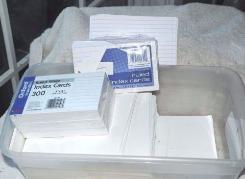 INDEX CARD FILE CARDS and card stock box full