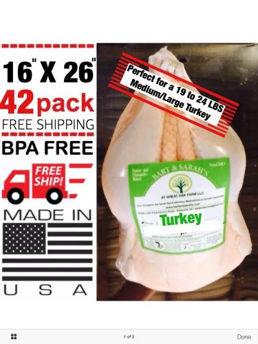 42 turkey poultry shrink bag 16&#034;x26&#034; for sale