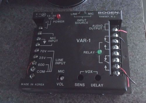 Bogen Communications VAR-1 Voice Activated Relay VAR1