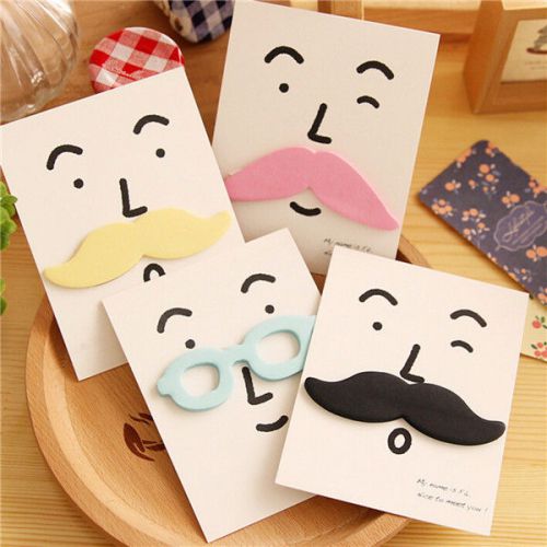 New Beard Moustache Sticky Notes Marker Note Bookmark Memo Flags