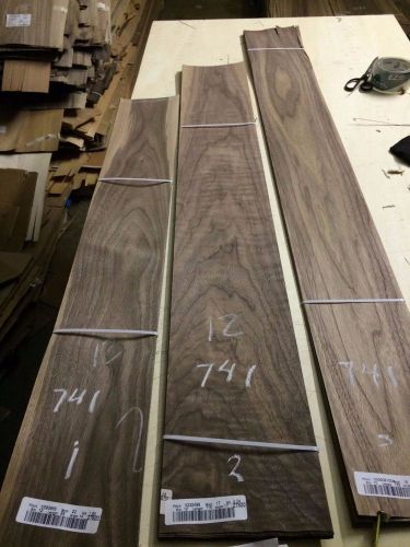 Wood Walnut veneer  1/46     3  bundle  total 34 pcs RAW VENEER N741  .